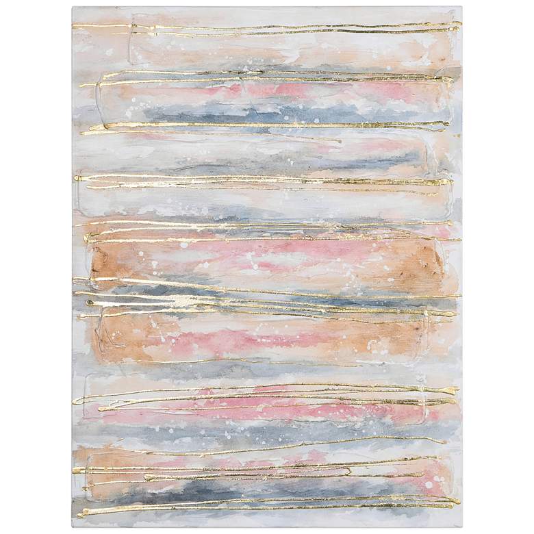 Image 3 Golden Roads 40" High Textured Metallic Canvas Wall Art