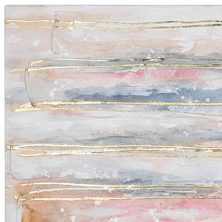 Image 4 Golden Roads 40" High Textured Metallic Canvas Wall Art more views