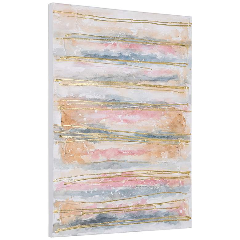 Image 6 Golden Roads 40" High Textured Metallic Canvas Wall Art more views