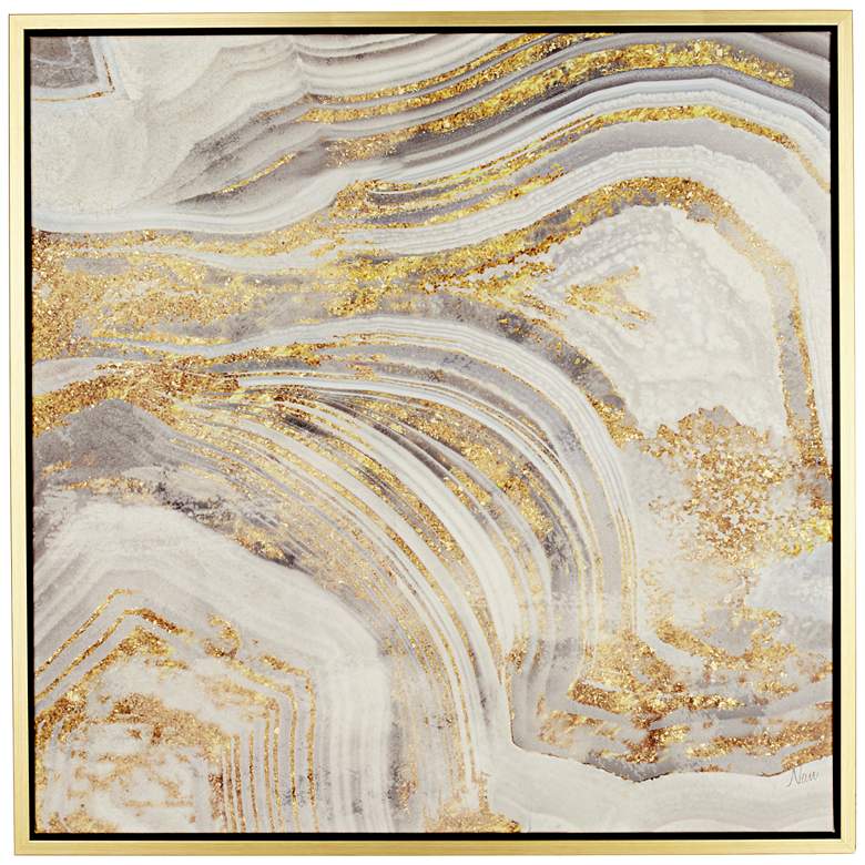 Image 3 Golden Sands of Time I 43" Square Framed Wall Art