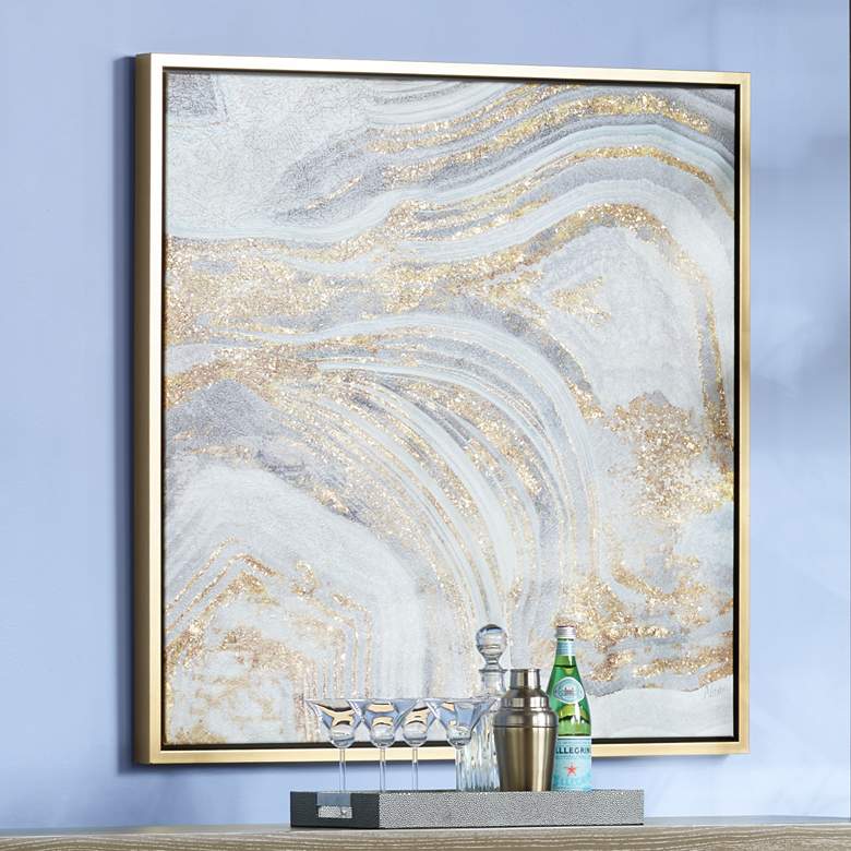 Image 2 Golden Sands of Time I 43" Square Framed Wall Art
