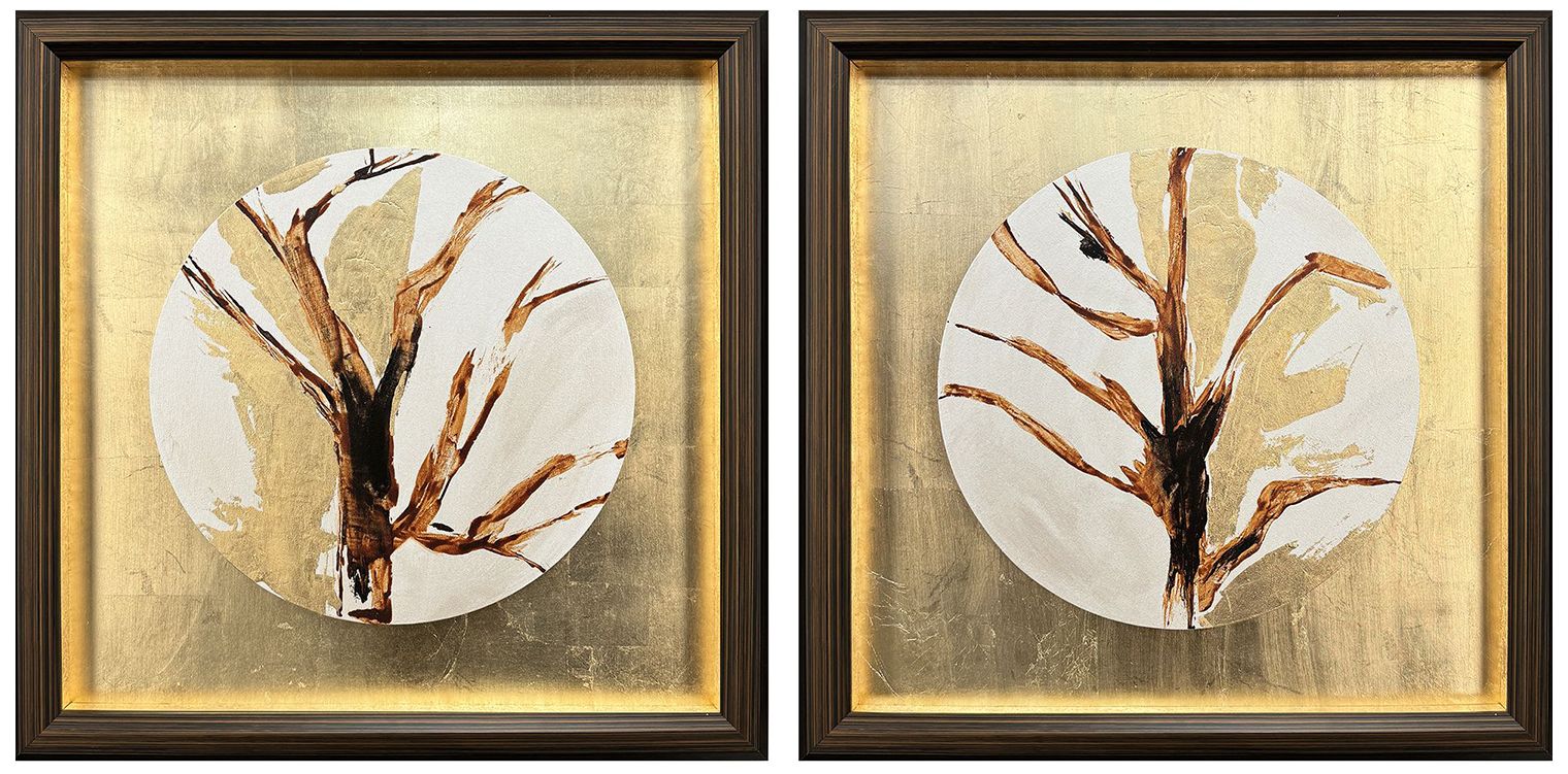 Image 2 Golden Solstice I 25"W x 25"H Canvas Art - Set of 2