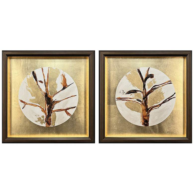 Image 2 Golden Solstice II 25"W x 25"H Canvas Art - Set of 2