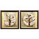 Golden Solstice II 25"W x 25"H Canvas Art - Set of 2