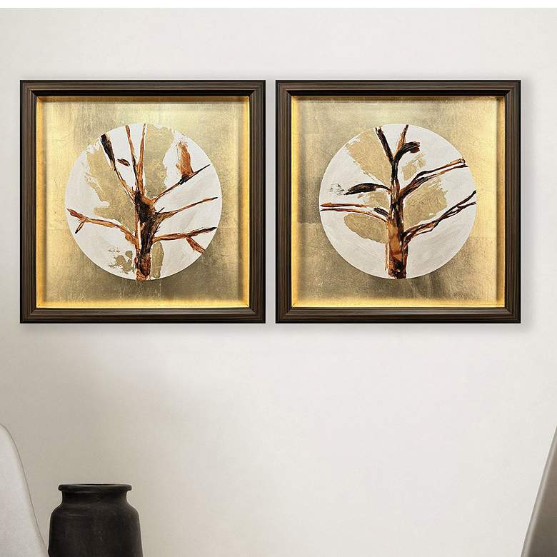 Image 1 Golden Solstice II 25"W x 25"H Canvas Art - Set of 2