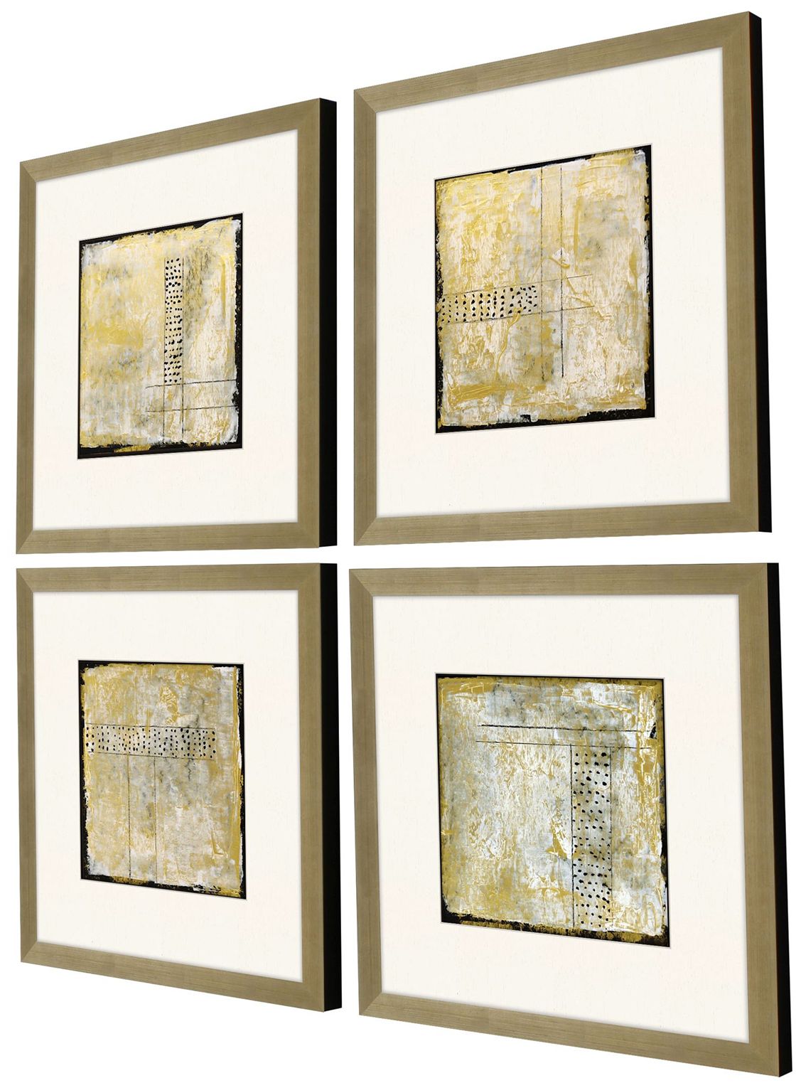 Image 2 Golden Speck 23"W x 23"H Framed Art Set of 4 more views