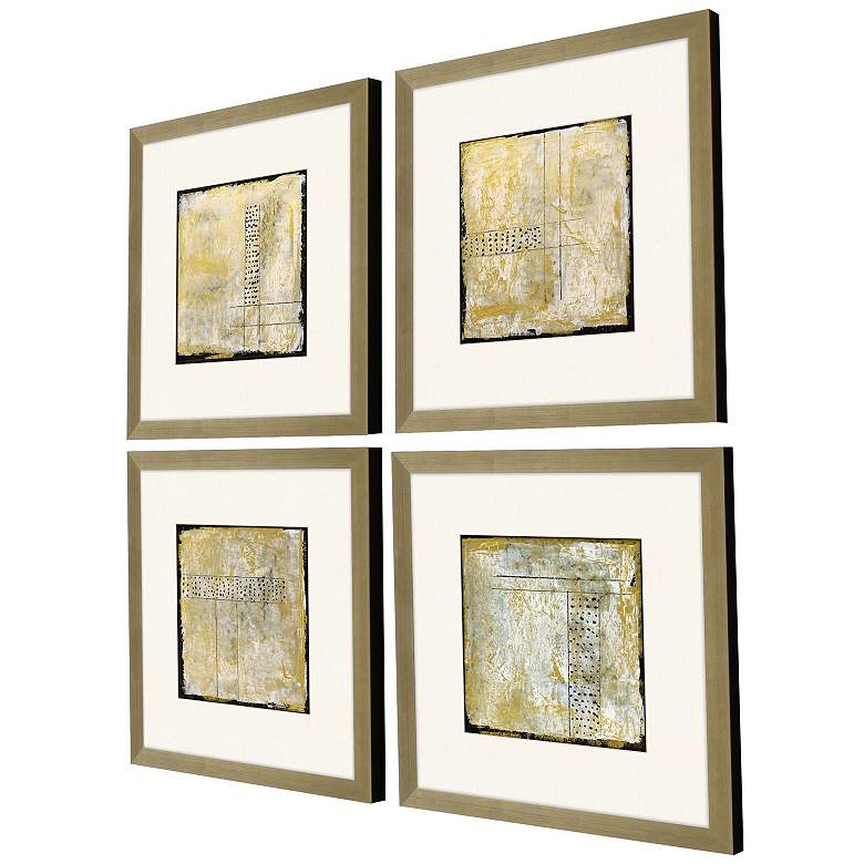 Image 2 Golden Speck 23"W x 23"H Framed Art Set of 4 more views