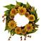 Golden Sunflower 20" Round Faux Flower Wreath Wall Decor