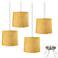 Golden Swirls 4-Light Brushed Steel Multi Light Pendant