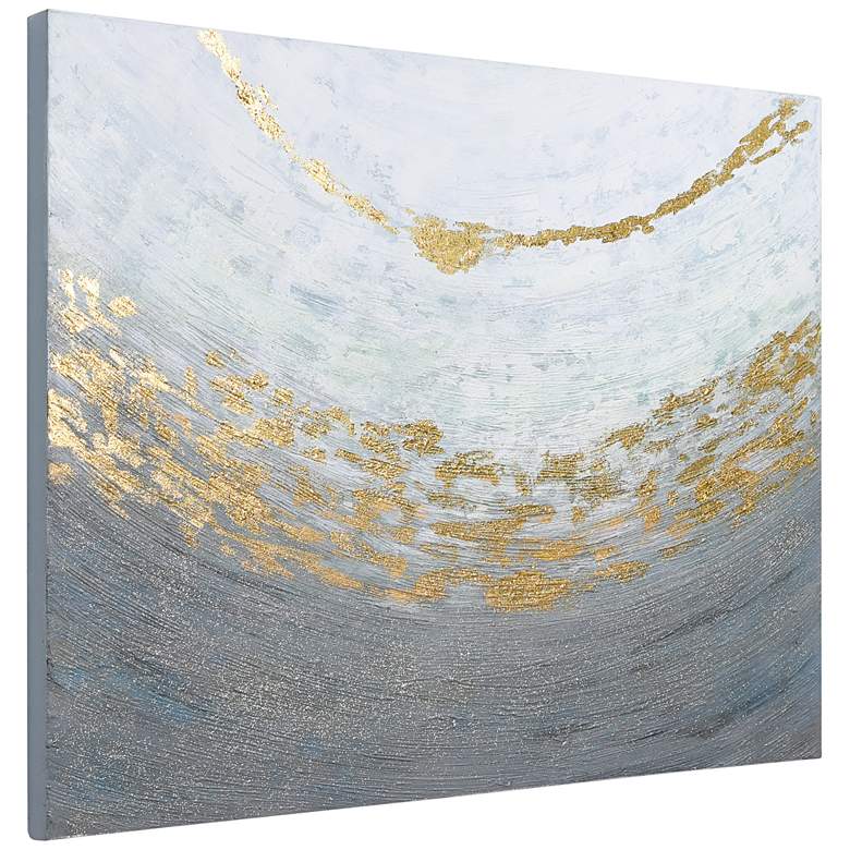 Image 7 Golden Tundra 40 inch Wide Textured Metallic Canvas Wall Art more views