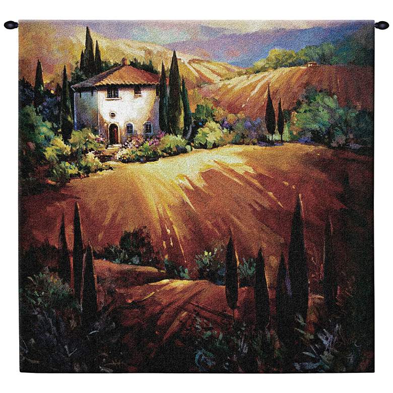 Image 1 Golden Tuscany 53 inch Square Wall Tapestry