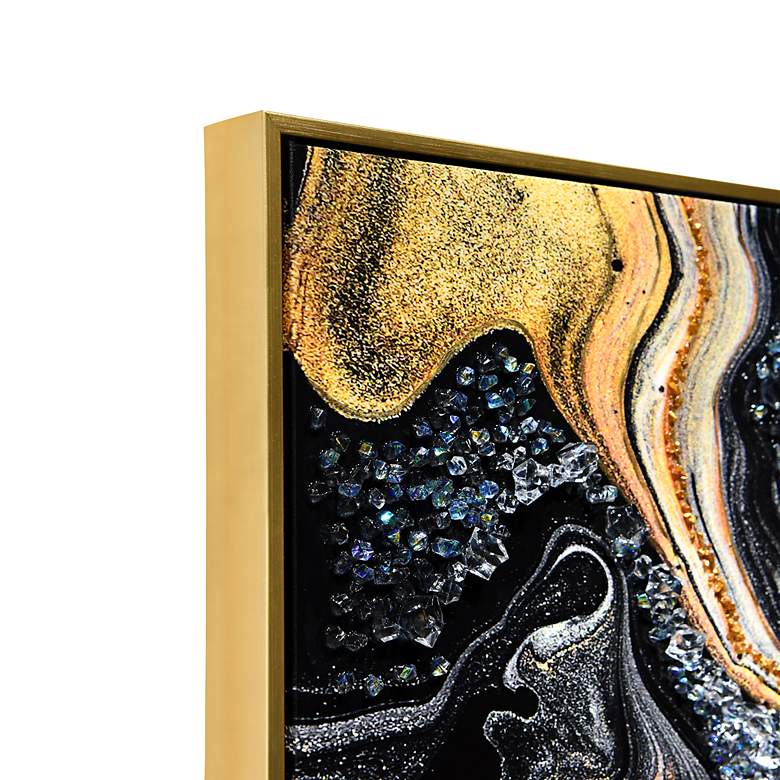Image 5 Golden Veins 96" Wide 4-Piece Framed Canvas Wall Art Set more views