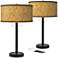 Golden Versailles Arturo Black Bronze USB Table Lamps Set of 2