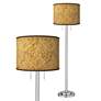 Golden Versailles Giclee Brushed Nickel Garth Floor Lamp