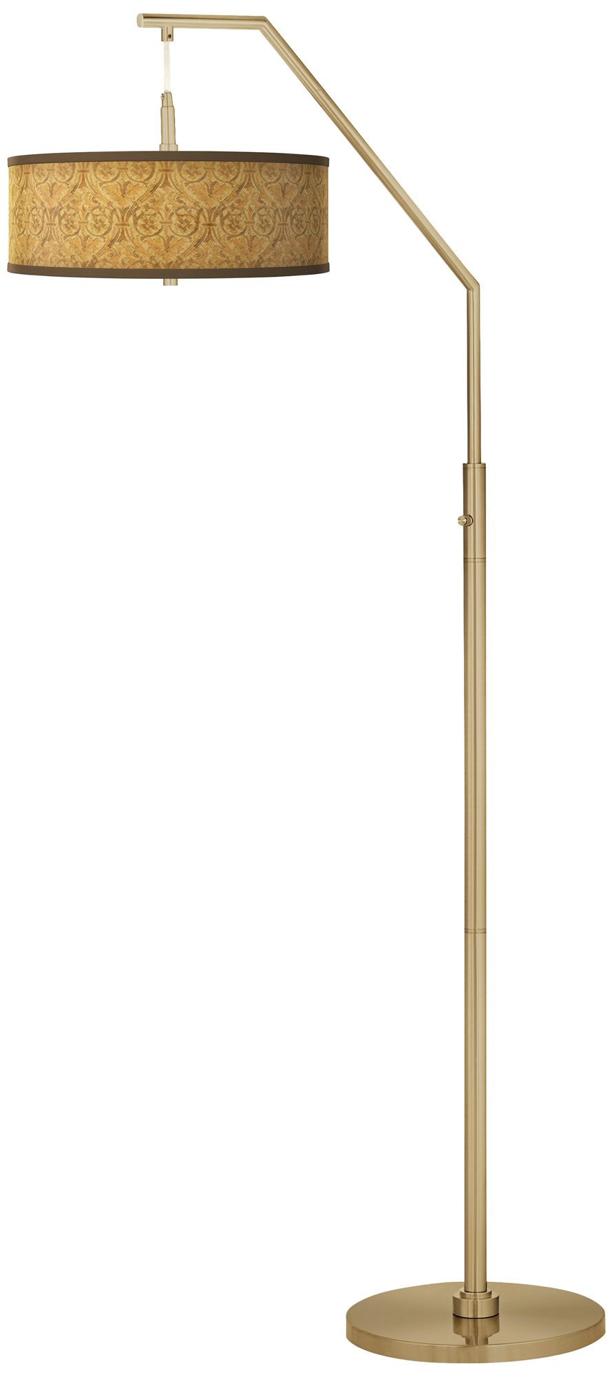 Golden Versailles Giclee Warm Gold Arc Floor Lamp
