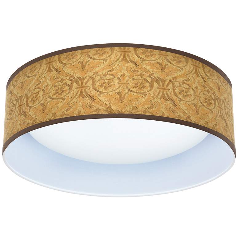 Image 1 Golden Versailles Pattern 16" Wide Round LED Ceiling Light