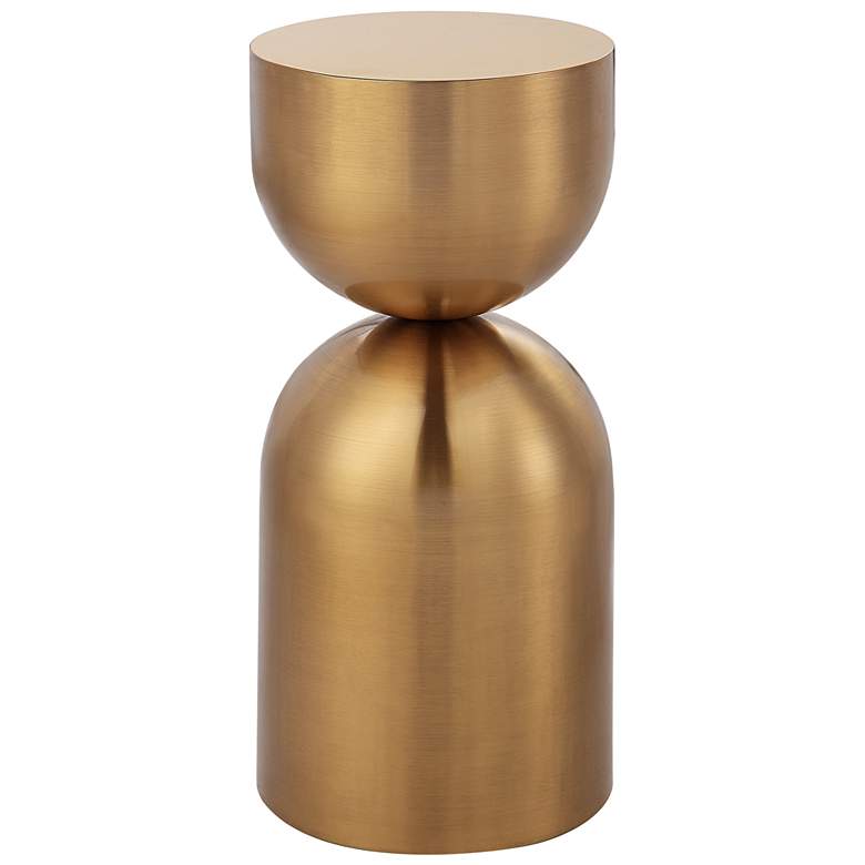 Image 1 Golden Vessel 22" High Plated Gold Metal Accent Table