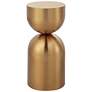 Golden Vessel 22" High Plated Gold Metal Accent Table