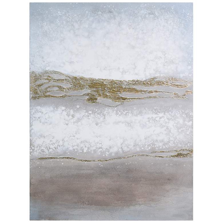 Image 3 Golden Winter 40" High Textured Metallic Canvas Wall Art