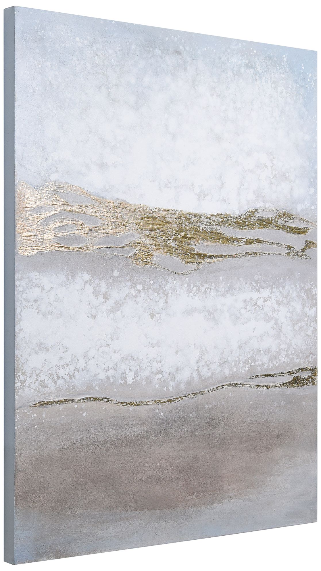 Golden Winter 40" High Textured Metallic Canvas Wall Art in scene