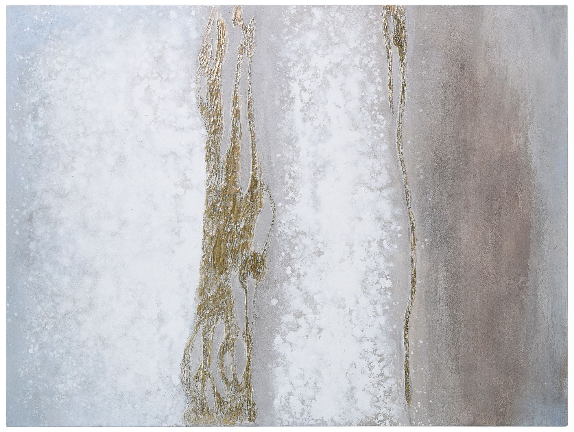 Golden Winter 40" High Textured Metallic Canvas Wall Art in scene