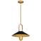 Goldenridge 15"W Legacy Brass and Matte Black LED Pendant Light