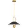 2_Goldenridge 15"W Legacy Brass and Matte Black LED Pendant Light more views