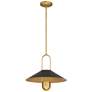 4_Goldenridge 15"W Legacy Brass and Matte Black LED Pendant Light more views