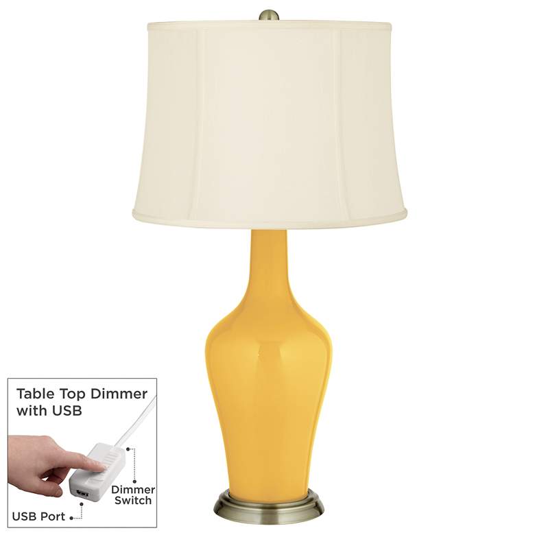 Image 1 Goldenrod Anya Table Lamp with Dimmer