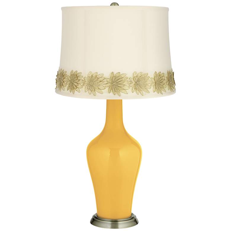Image 1 Goldenrod Anya Table Lamp with Flower Applique Trim