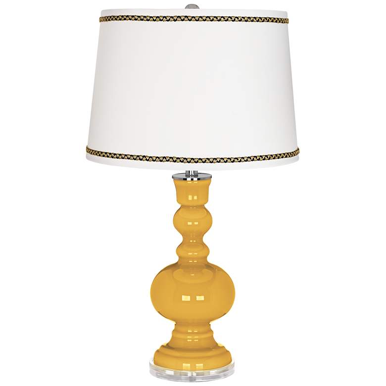 Image 1 Goldenrod Apothecary Table Lamp with Ric-Rac Trim