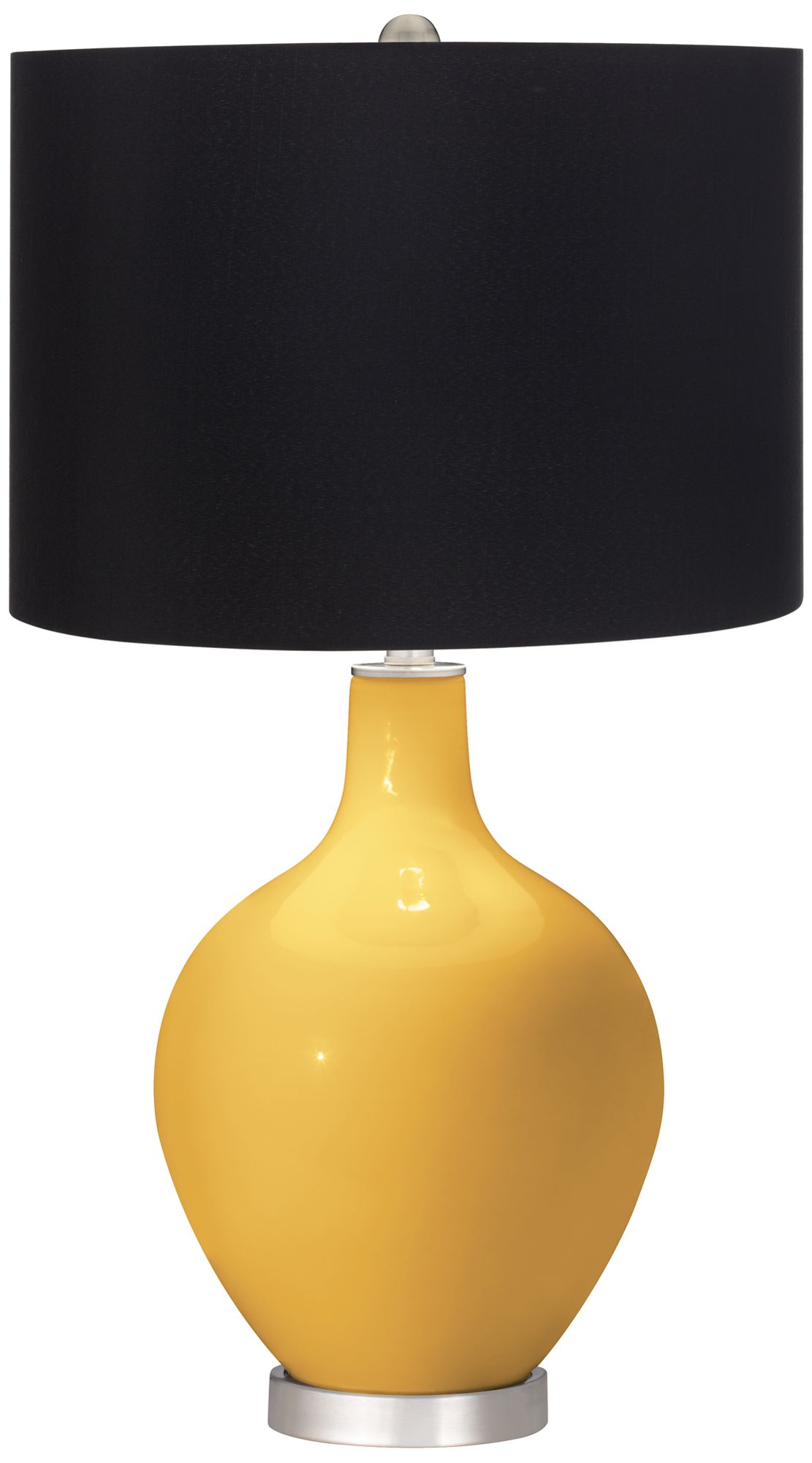 Goldenrod Black Shade Ovo Table Lamp 28P19 Lamps Plus