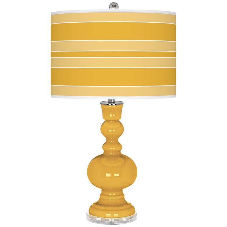 Image 1 Goldenrod Bold Stripe Apothecary Table Lamp