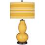 Goldenrod Bold Stripe Double Gourd Table Lamp