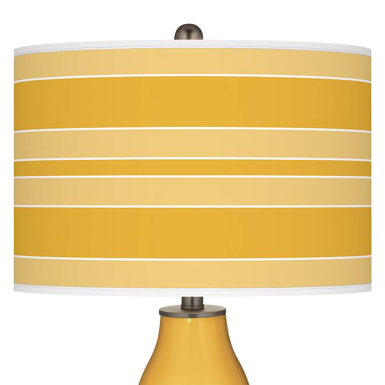 Image 2 Goldenrod Bold Stripe Double Gourd Table Lamp more views