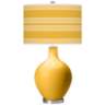 Goldenrod Bold Stripe Ovo Table Lamp