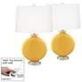 Goldenrod Carrie Table Lamp Set of 2 with Dimmers