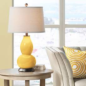 Image1 of Goldenrod Double Gourd Table Lamp