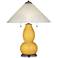Goldenrod Fulton Table Lamp with Fluted Glass Shade