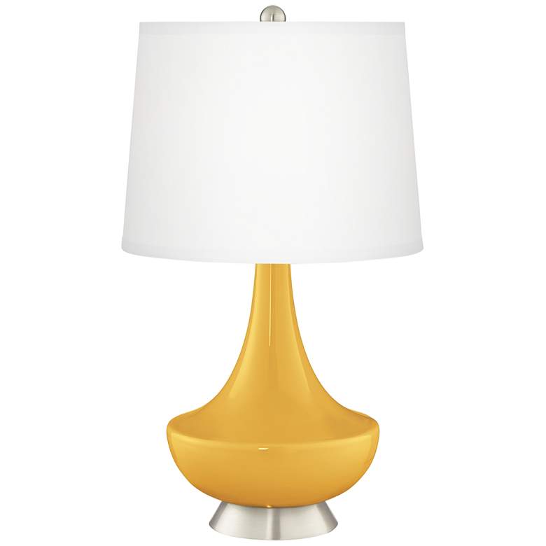 Image 2 Goldenrod Gillan Glass Table Lamp with Dimmer