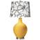 Goldenrod Graphic Floral Shade Ovo Table Lamp