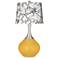 Goldenrod Graphic Floral Shade Spencer Table Lamp
