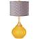 Goldenrod Gray Pleated Drum Shade Wexler Table Lamp