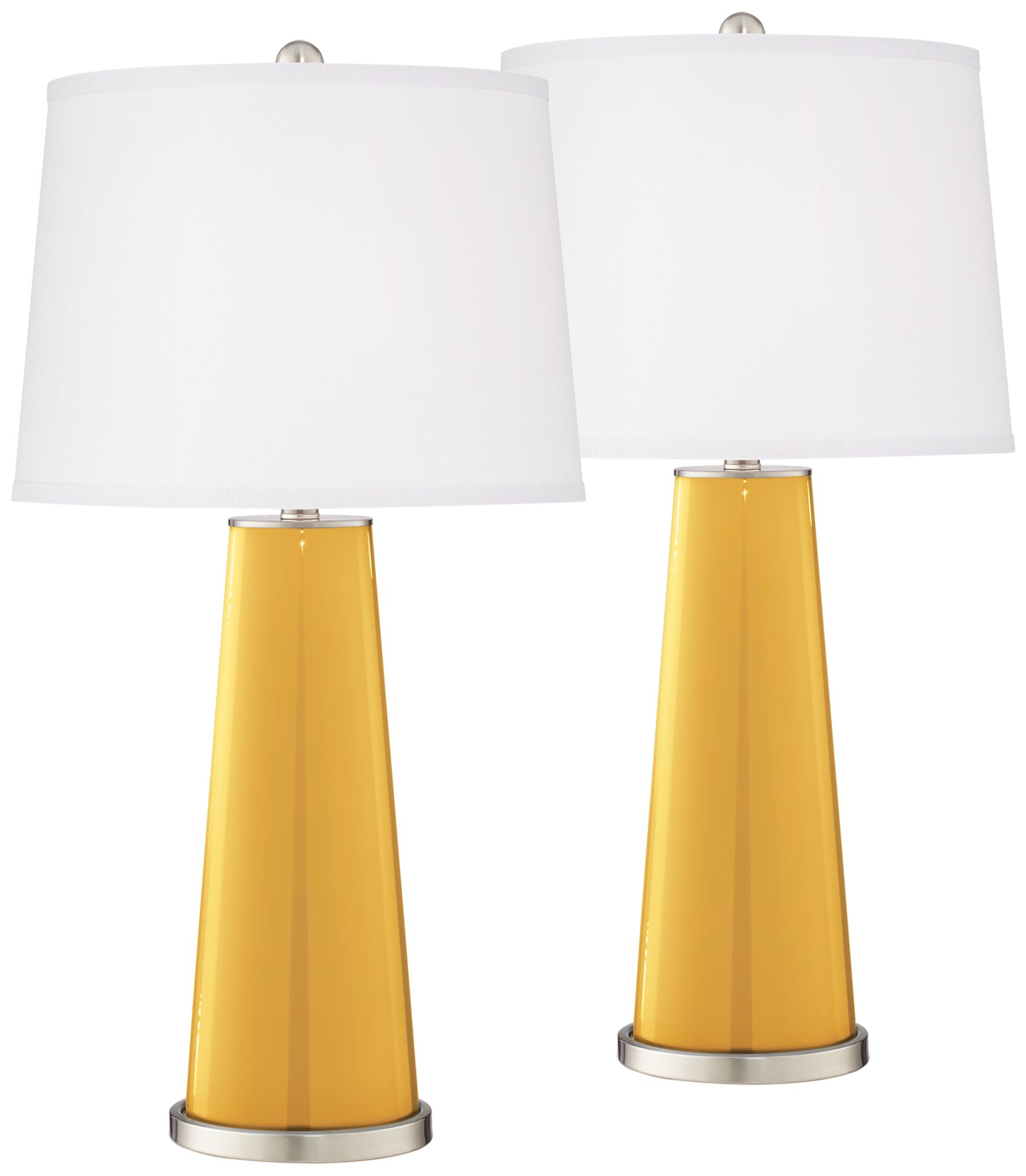 Goldenrod Leo Table Lamp Set of 2 with Dimmers 556K0 Lamps Plus