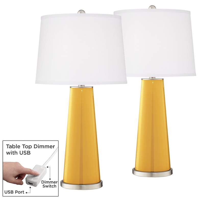 Image 1 Goldenrod Leo Table Lamp Set of 2 with Dimmers
