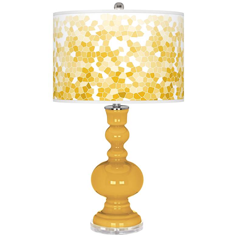Goldenrod Mosaic Giclee Apothecary Table Lamp