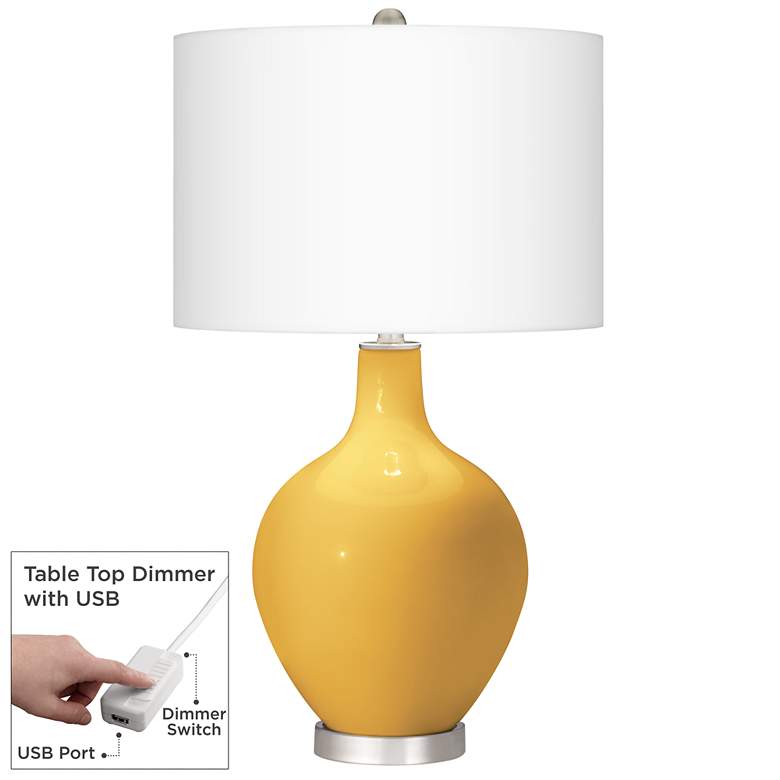 Image 1 Goldenrod Ovo Table Lamp With Dimmer