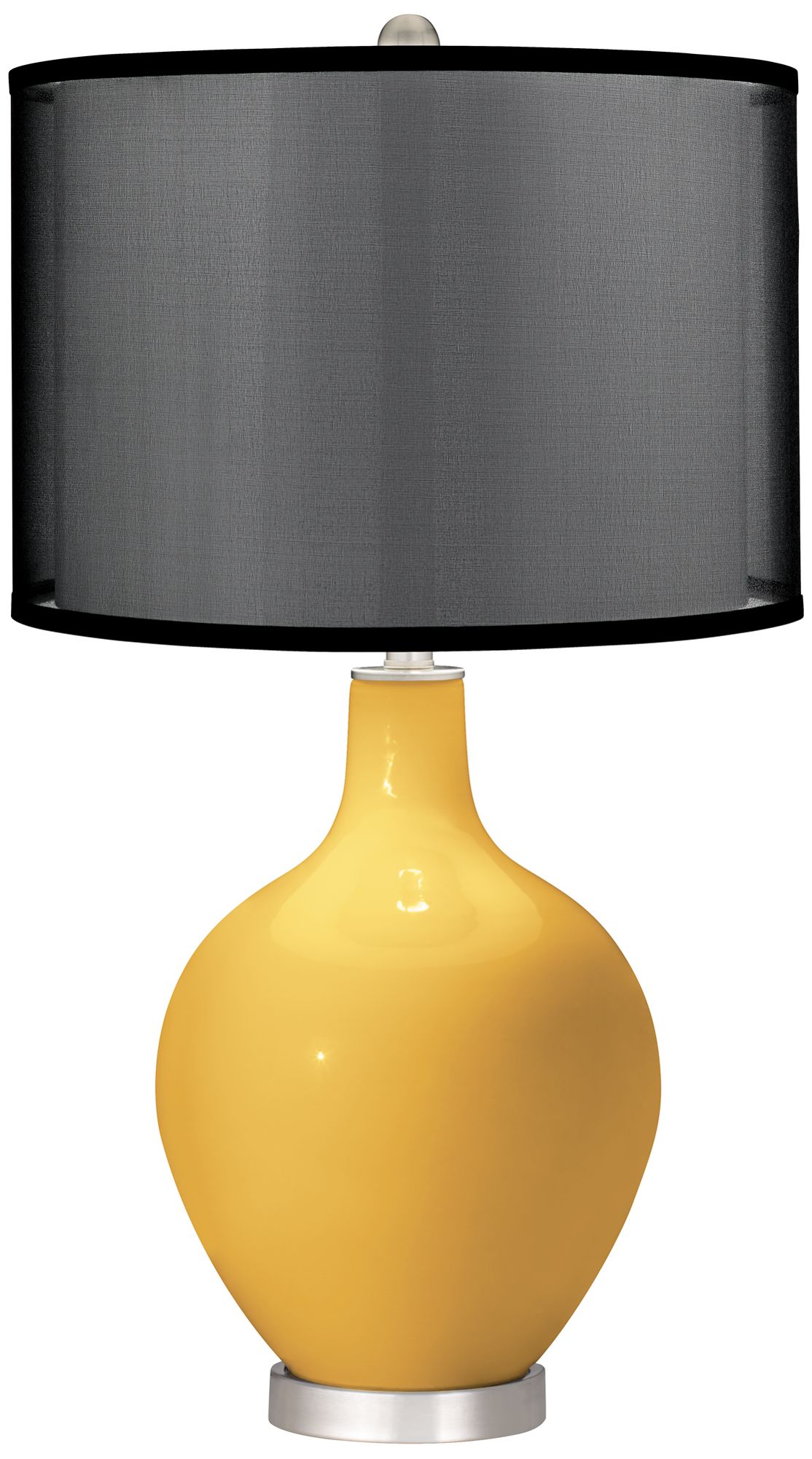 Goldenrod Ovo Table Lamp with Organza Black Shade - #536C0 | Lamps