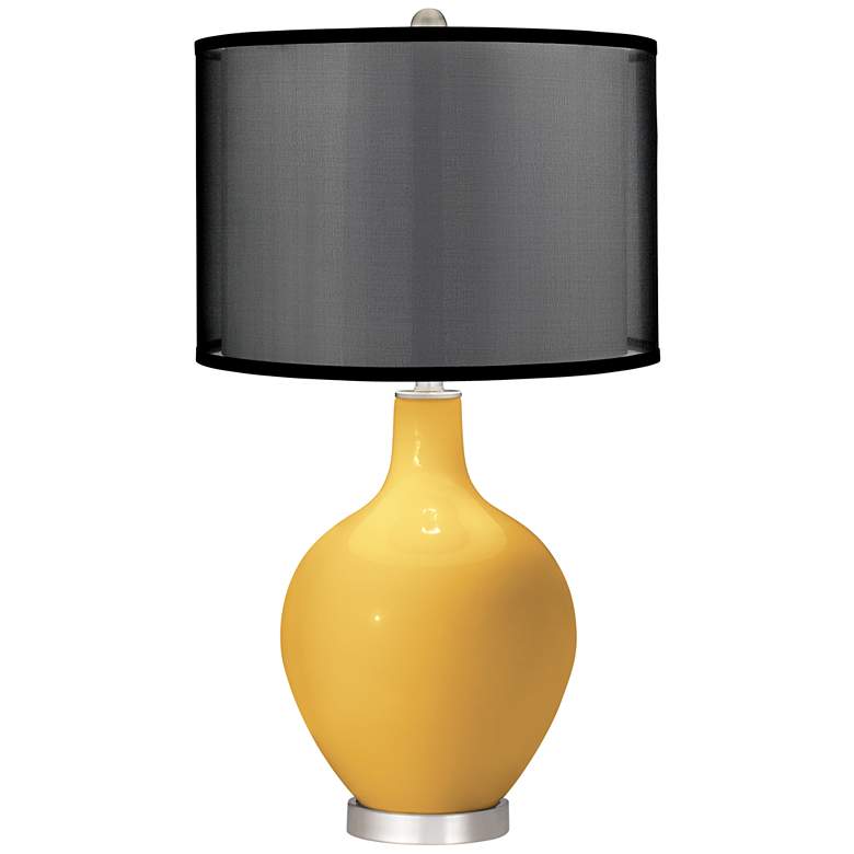 Image 1 Goldenrod Ovo Table Lamp with Organza Black Shade