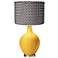 Goldenrod Pleated Charcoal Shade Ovo Table Lamp